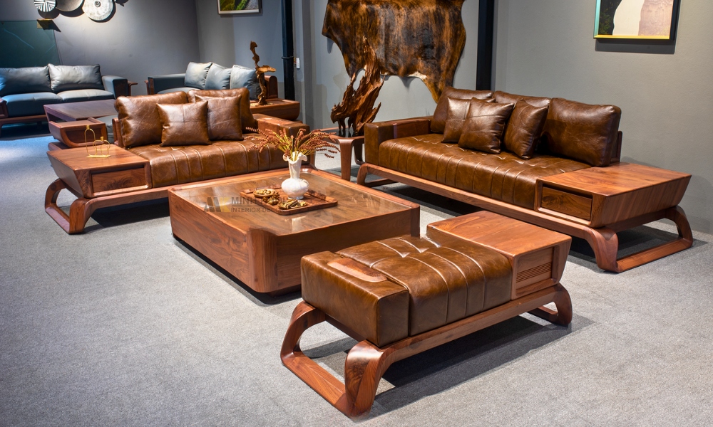 Sofa Gỗ Óc Chó Hiện Đại HOT