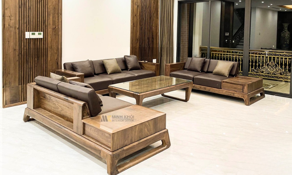 Sofa Gỗ Óc Chó Hiện Đại HOT