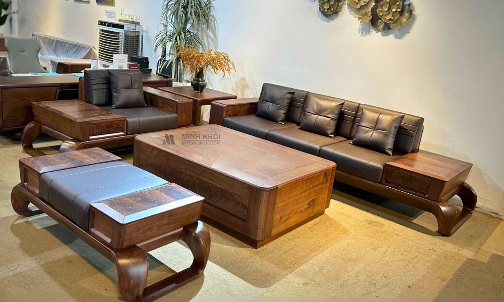 Sofa Gỗ Óc Chó Hiện Đại HOT