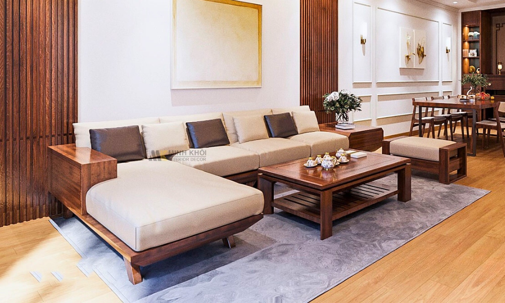 Sofa Gỗ Óc Chó Hiện Đại HOT