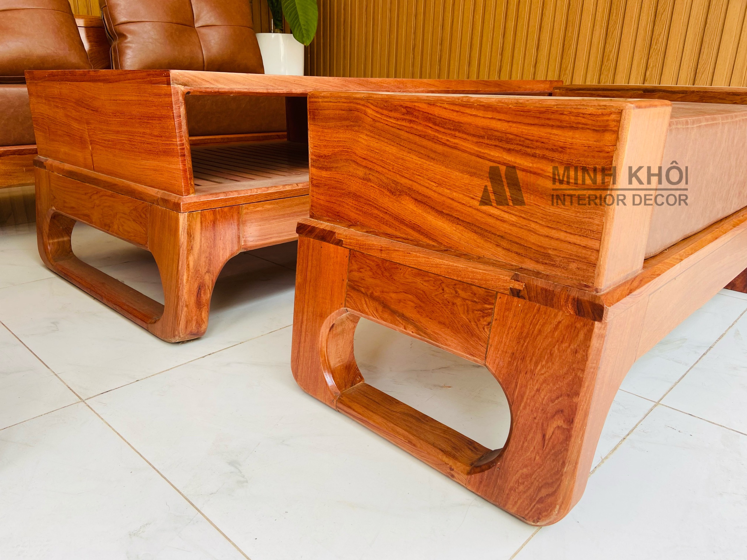 SoFa Gỗ Sồi Sơn Màu Óc Chó - SF950