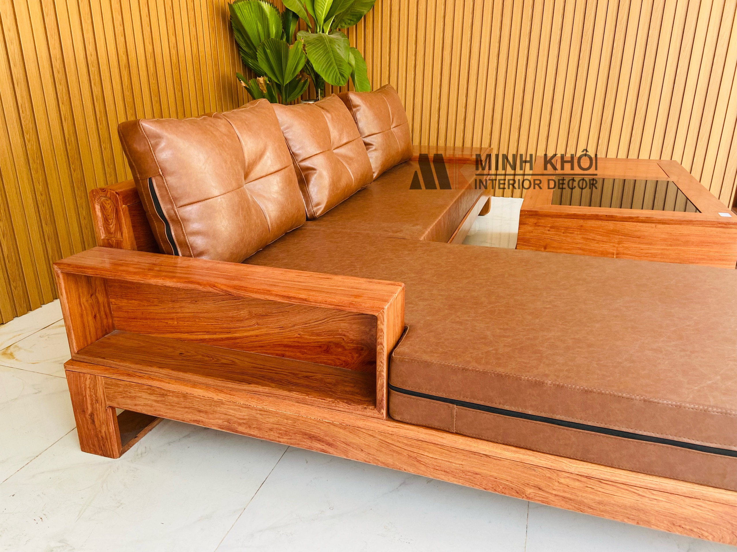 SoFa Gỗ Sồi Sơn Màu Óc Chó - SF950
