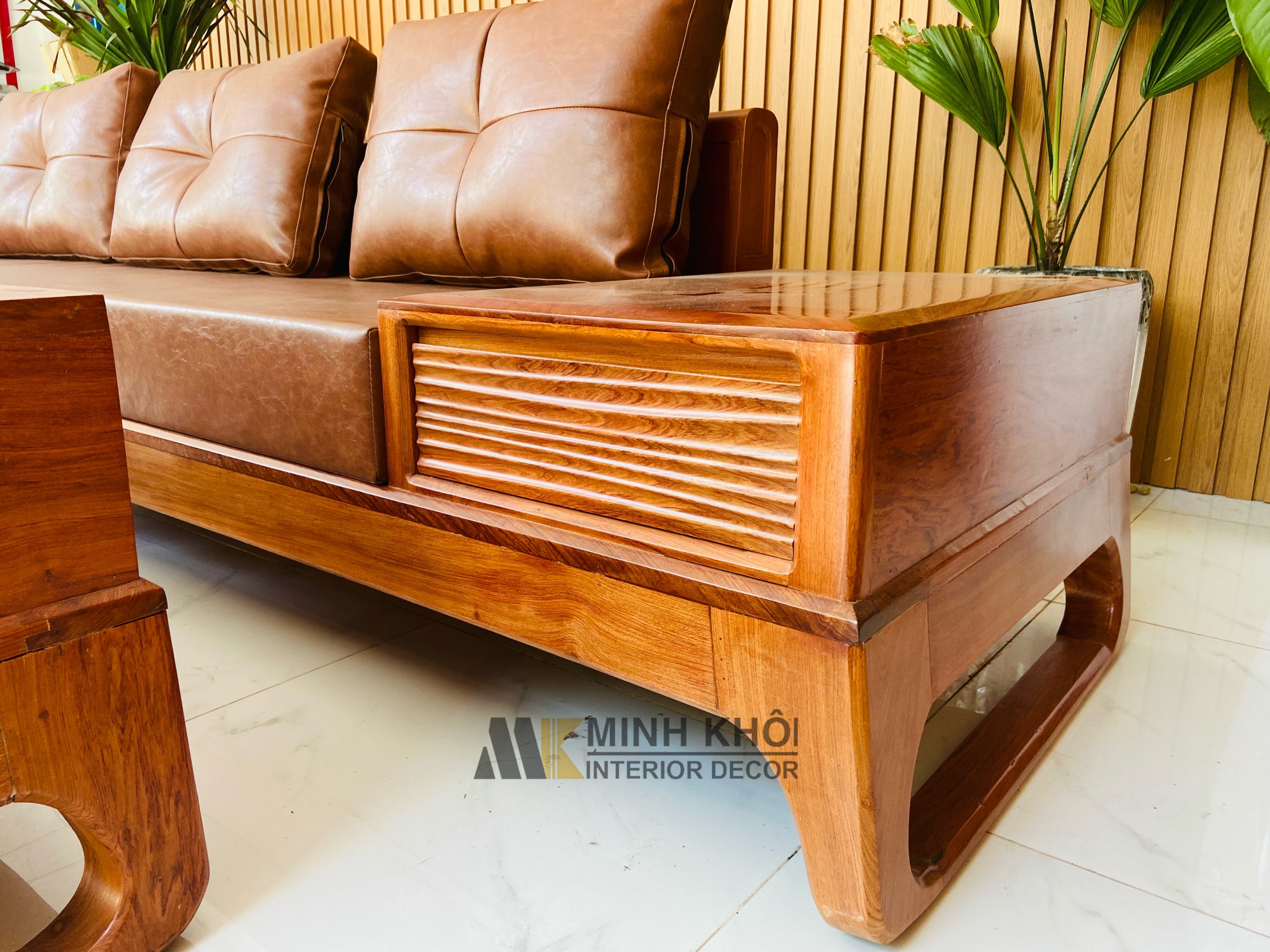 SoFa Gỗ Sồi Sơn Màu Óc Chó - SF950