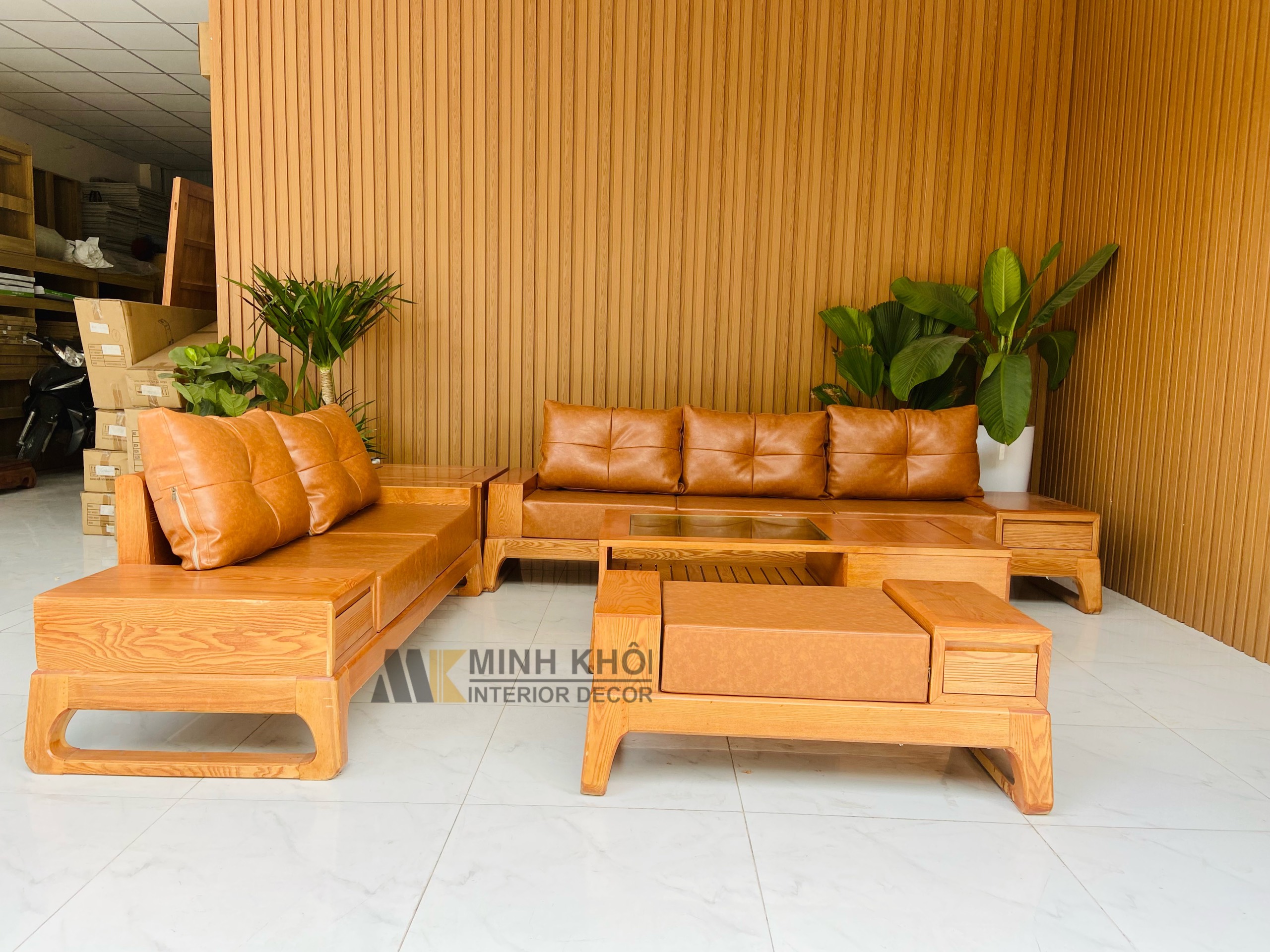 Sofa gỗ sồi tự nhiên - SF2013
