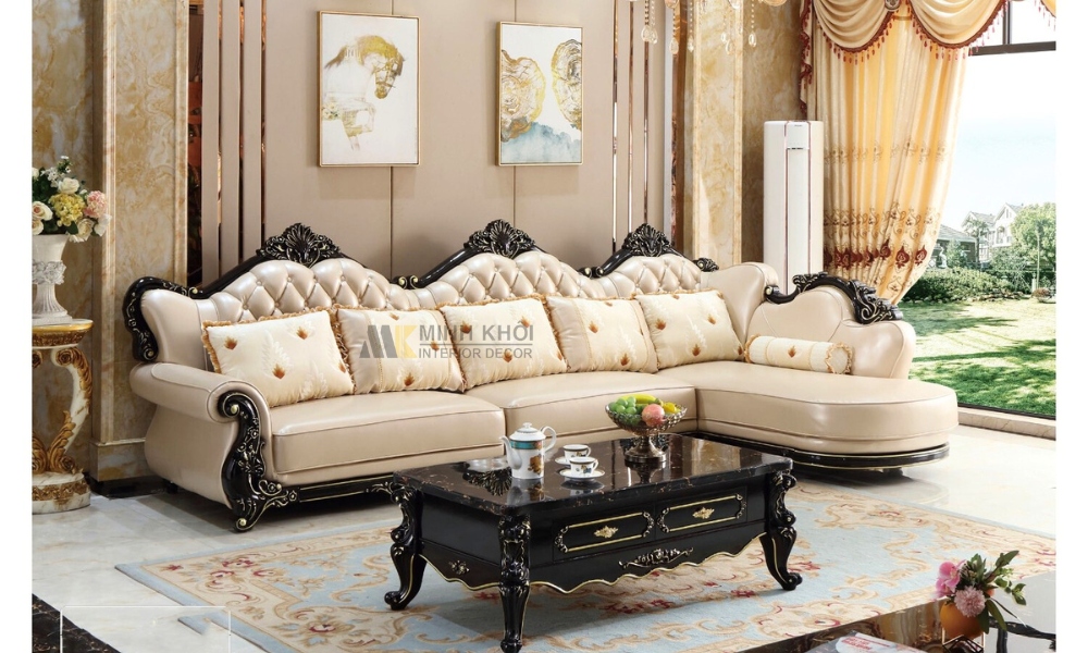 Sofa Gỗ Tân Cổ Điển Đẹp HOT Hiện Nay