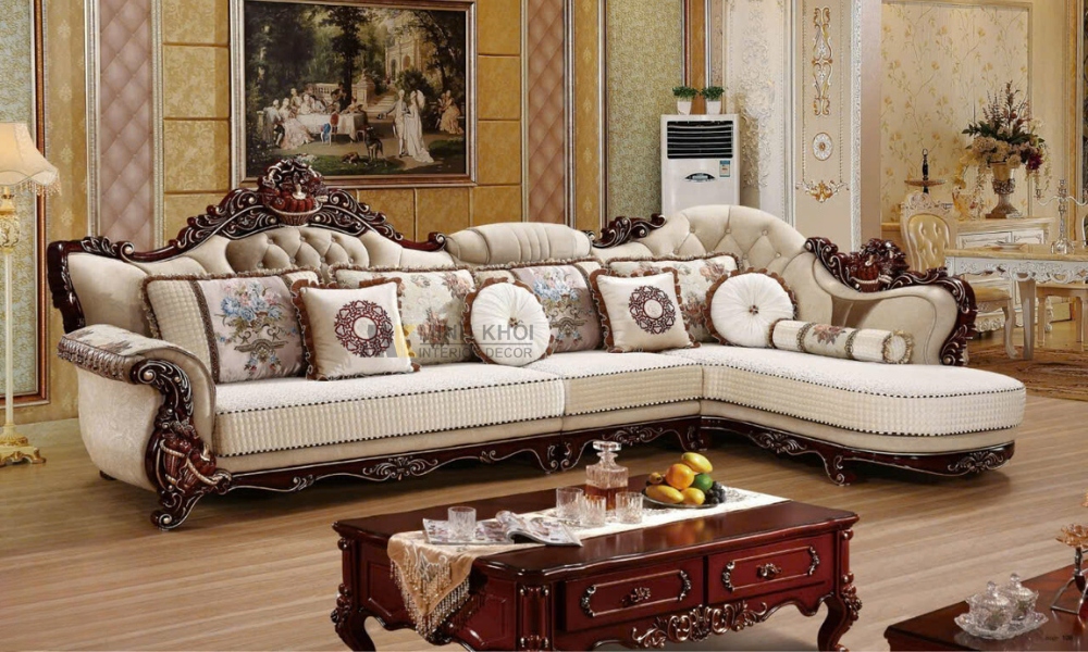 Sofa Gỗ Tân Cổ Điển Đẹp HOT Hiện Nay