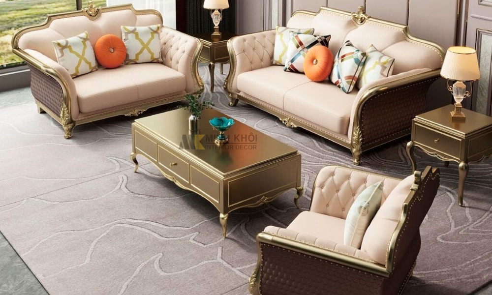 Sofa Gỗ Tân Cổ Điển Đẹp HOT Hiện Nay