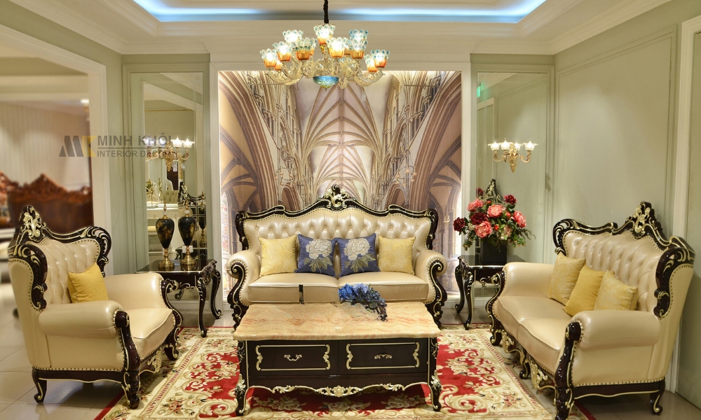Sofa Gỗ Tân Cổ Điển Đẹp HOT Hiện Nay