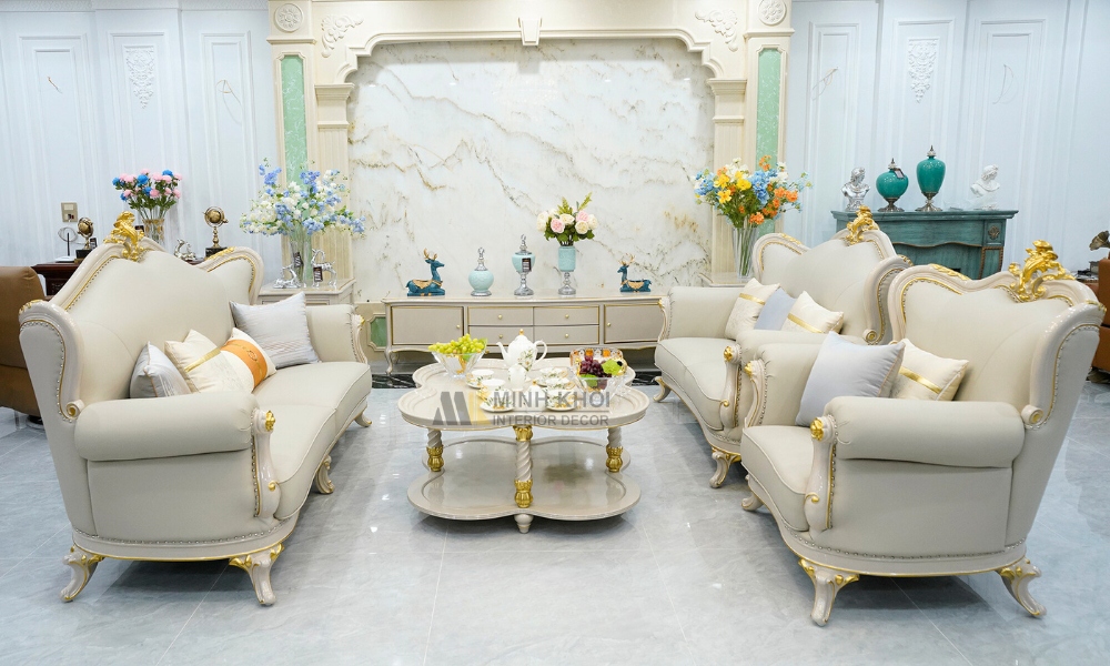 Sofa Gỗ Tân Cổ Điển Đẹp HOT Hiện Nay