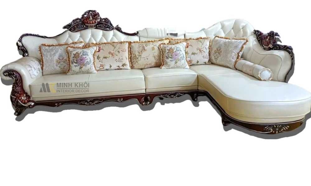 Sofa Gỗ Tân Cổ Điển Đẹp HOT Hiện Nay