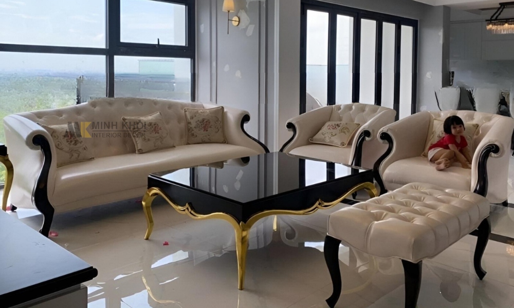 Sofa Gỗ Tân Cổ Điển Đẹp HOT Hiện Nay