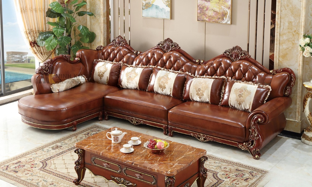 Sofa Gỗ Tân Cổ Điển Đẹp HOT Hiện Nay
