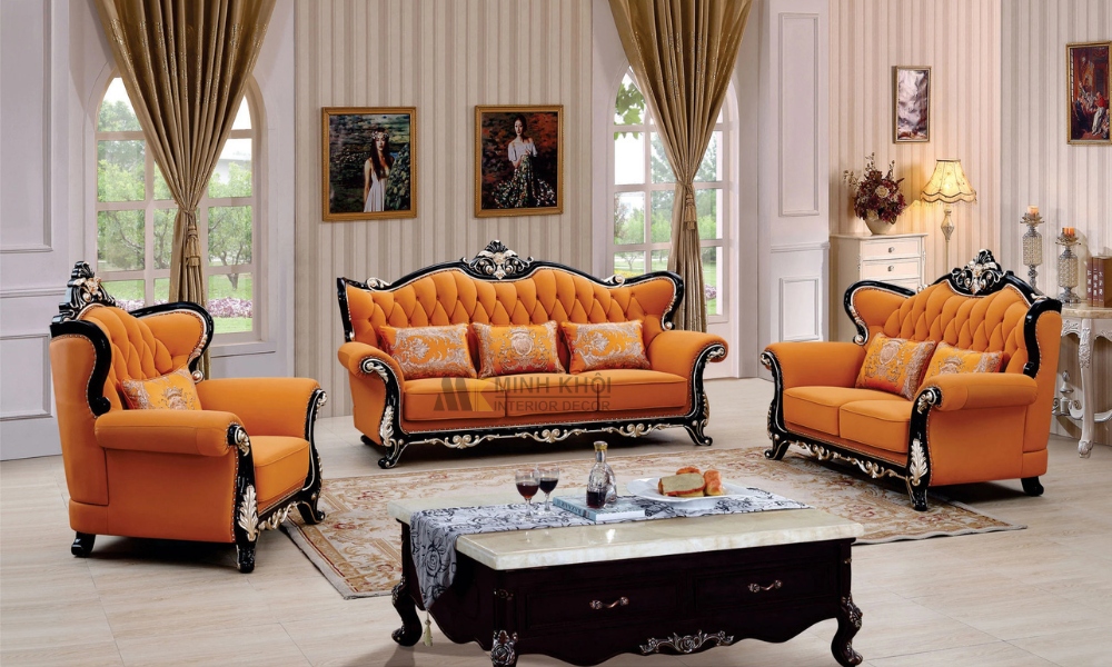 Sofa Gỗ Tân Cổ Điển Đẹp HOT Hiện Nay
