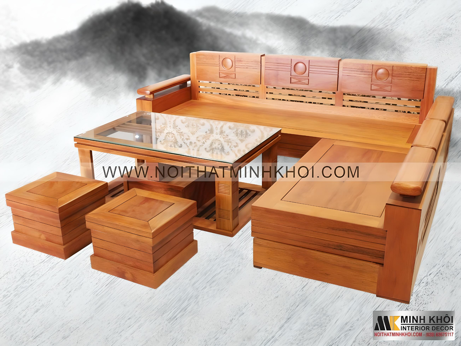 Sofa Gỗ Thiết Kế Phong Cách Hiện Đại SF900