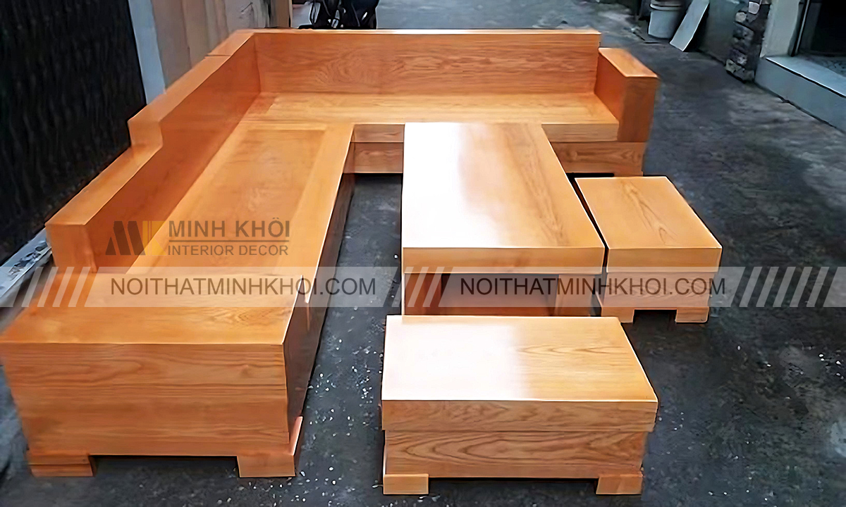 Sofa nguyên khối làm từ gỗ sồi