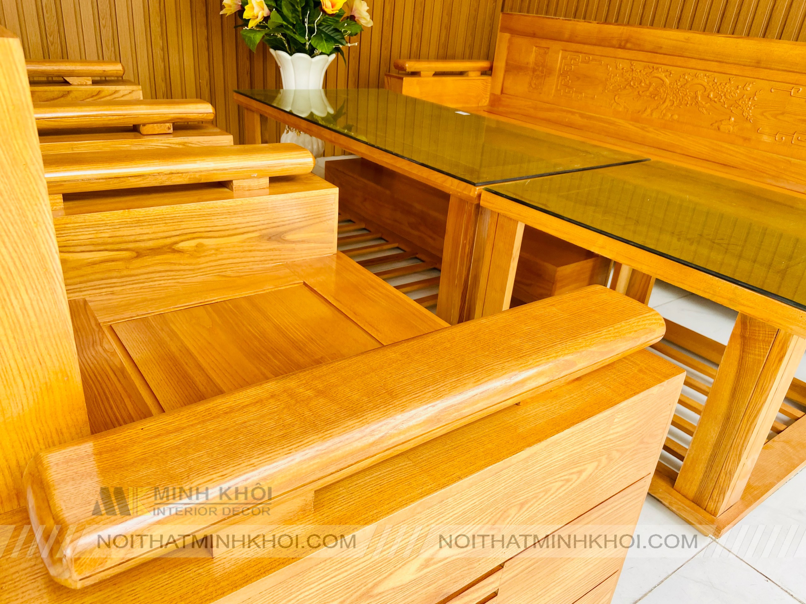 Sofa Sồi Nga Đối 7 Món - SF224G