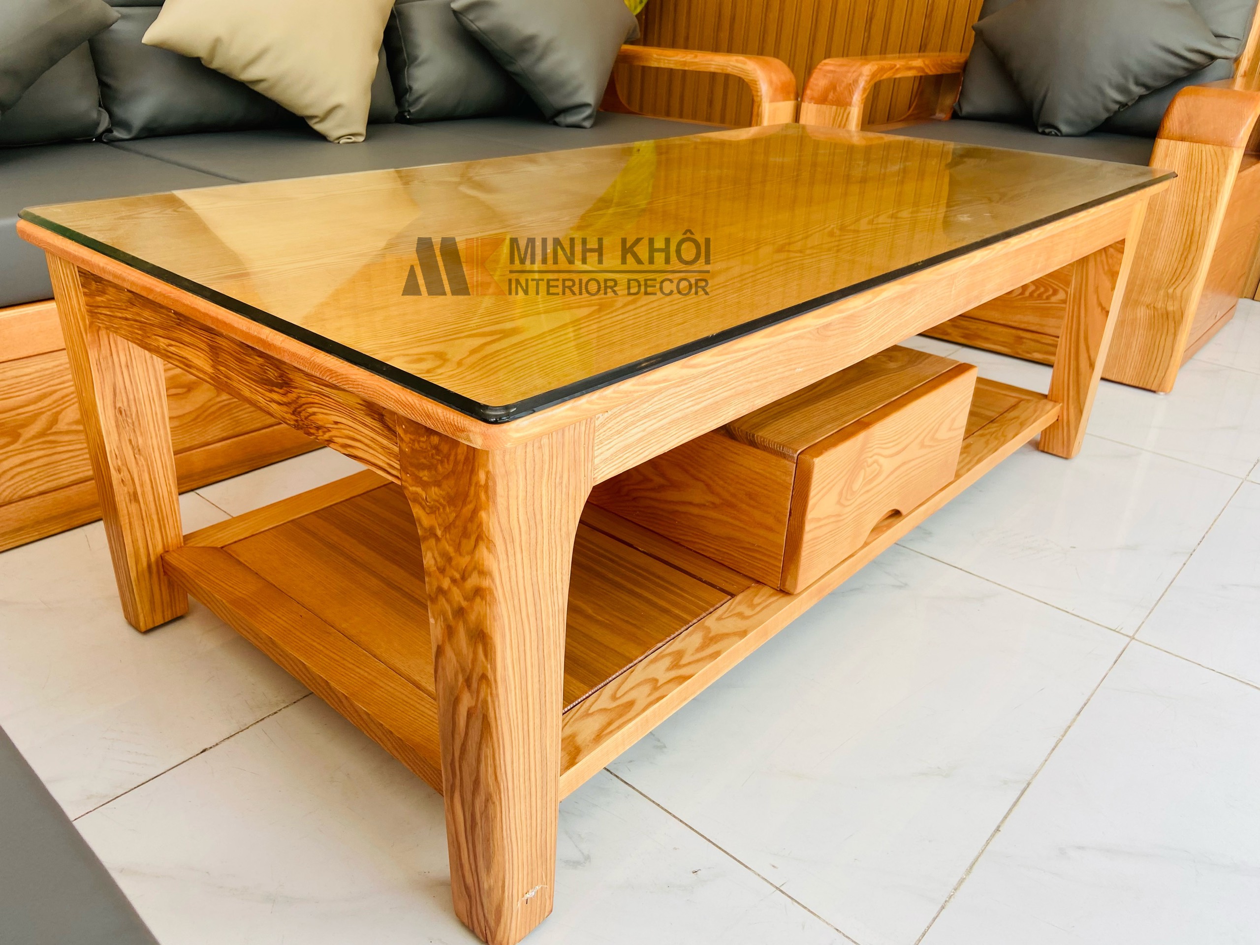 Sofa Sồi Tự Nhiên 4 Món - SF227G