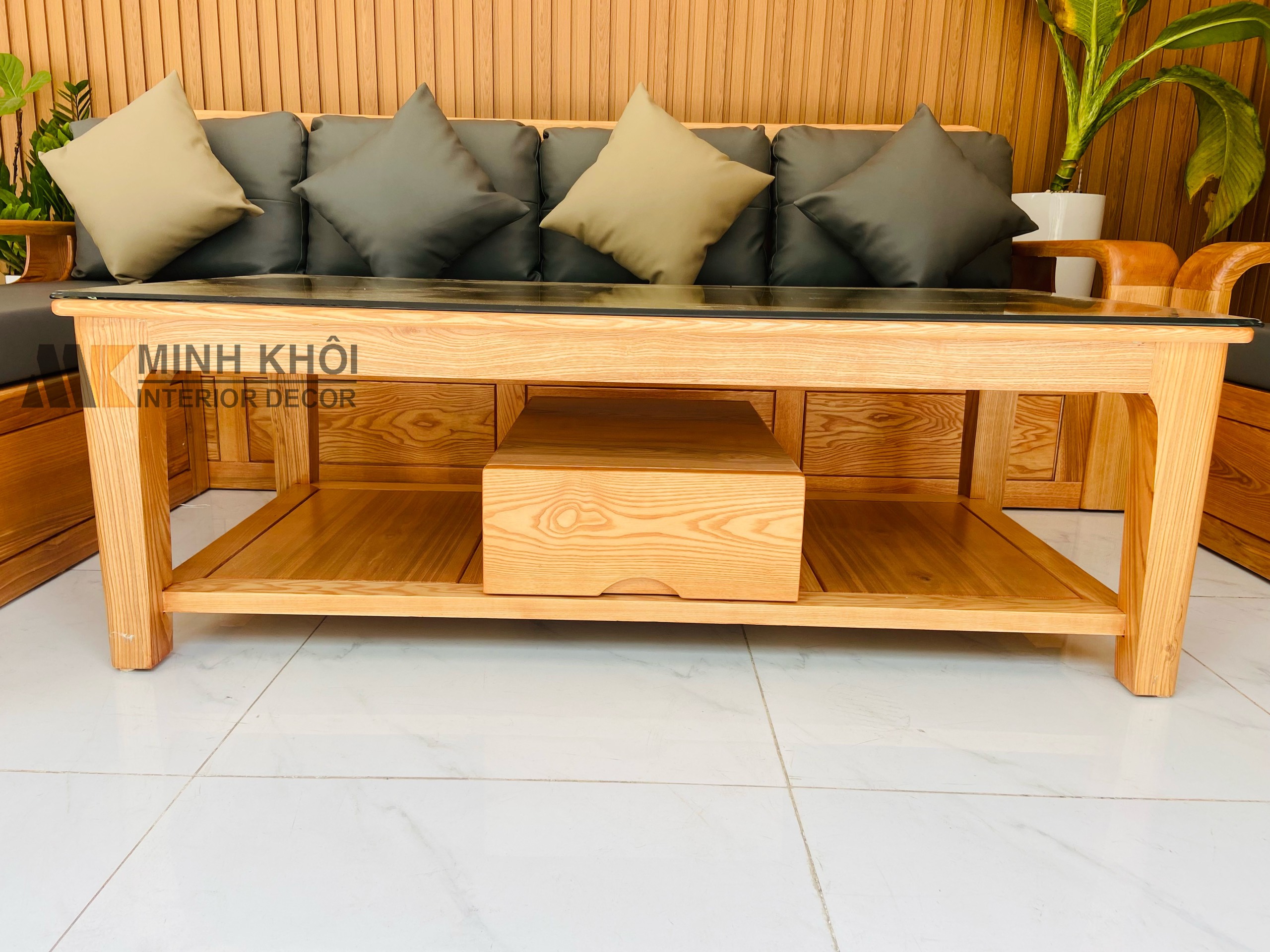 Sofa Sồi Tự Nhiên 4 Món - SF227G