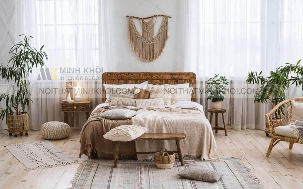 Sử dụng gối tựa trang trí giường