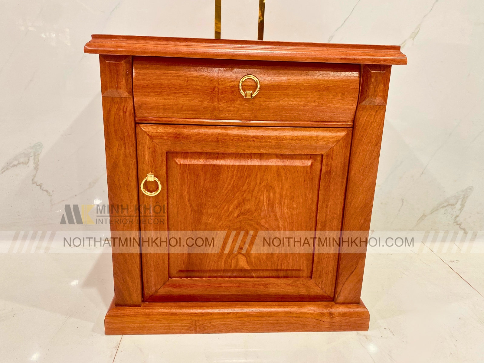 Tab Đầu Giường Gỗ Hương Đá Hiện Đại - TDG225