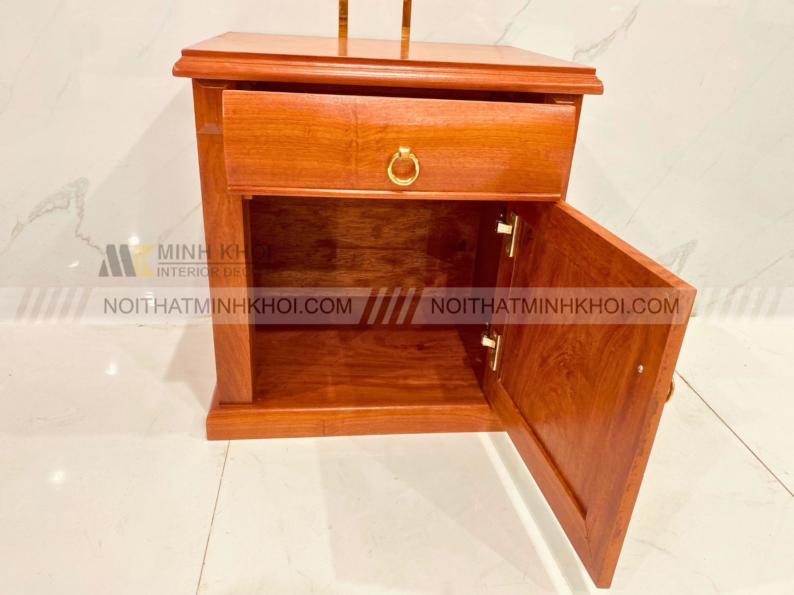 Tab Đầu Giường Gỗ Hương Đá Hiện Đại - TDG225