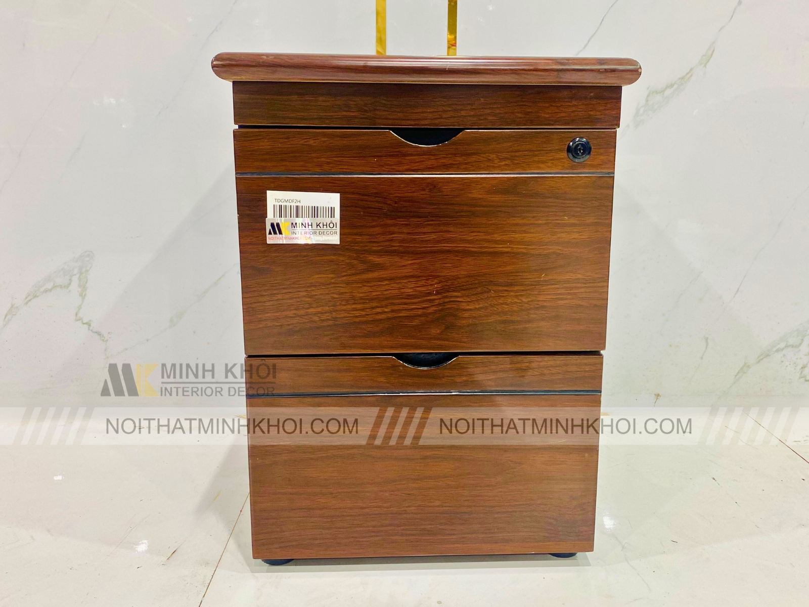 Tab Đầu Giường MDF Vân Gỗ Sồi 2 Hộc - TDG006