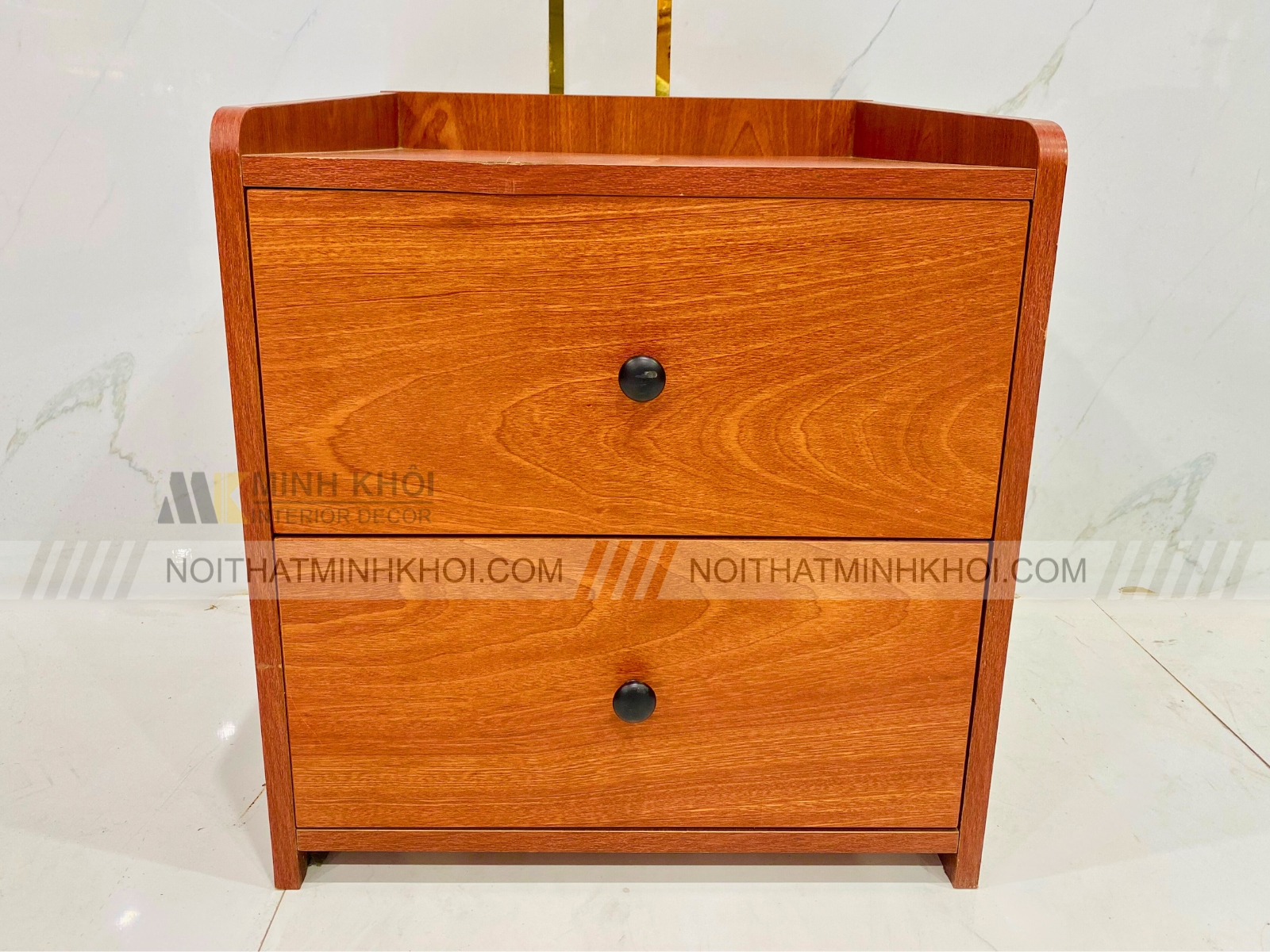 Tab Đầu Giường MFC Vân Xoan Đào 2 Hộc - TDG010