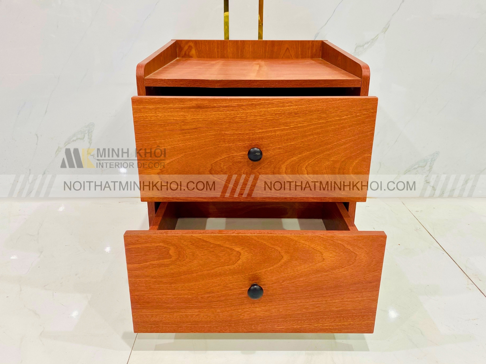 Tab Đầu Giường MFC Vân Xoan Đào 2 Hộc - TDG010