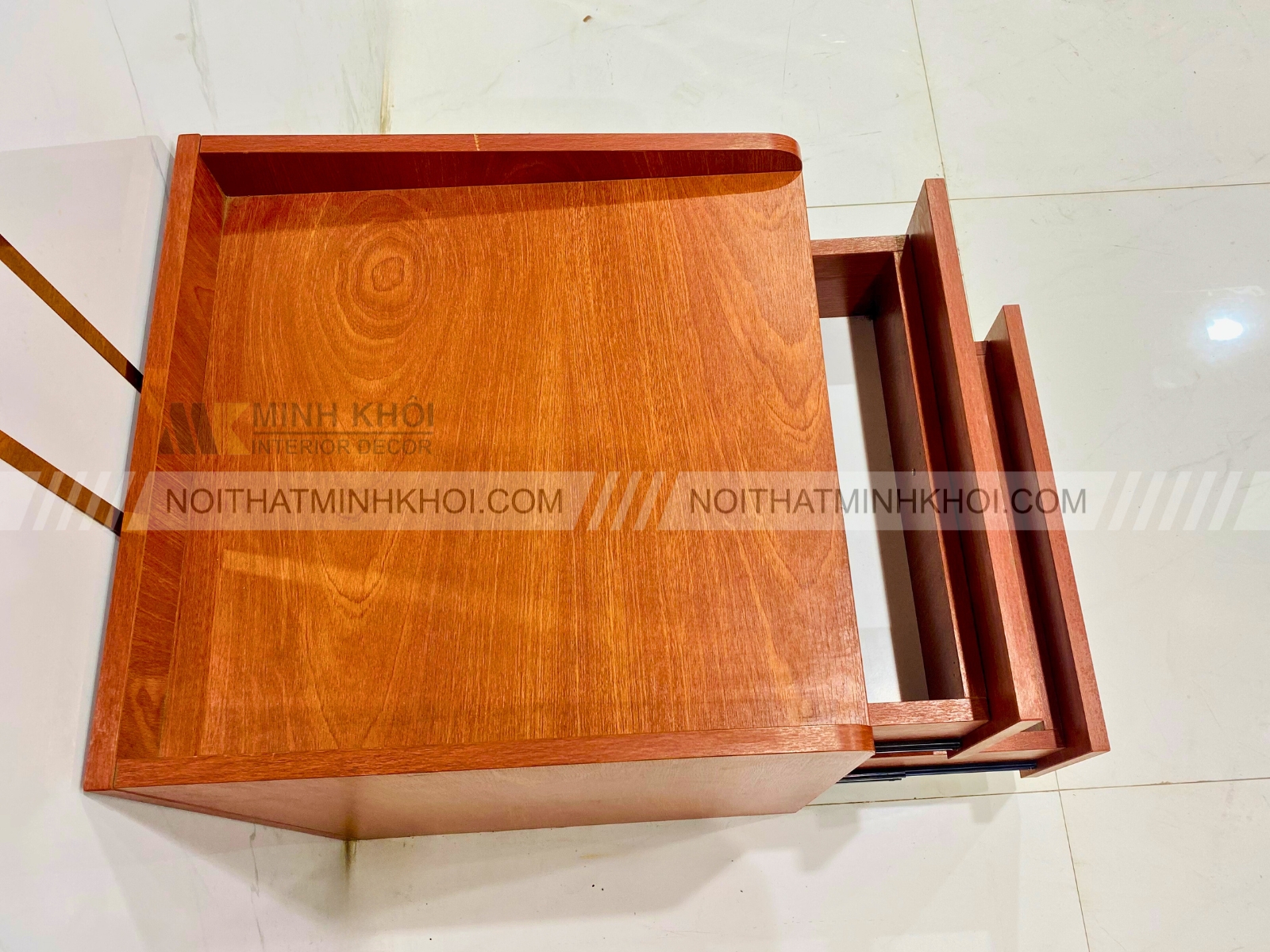 Tab Đầu Giường MFC Vân Xoan Đào 2 Hộc - TDG010