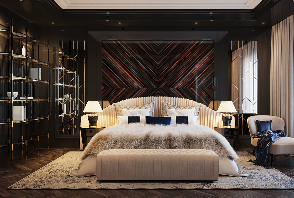 Thảm trải giường lông thú