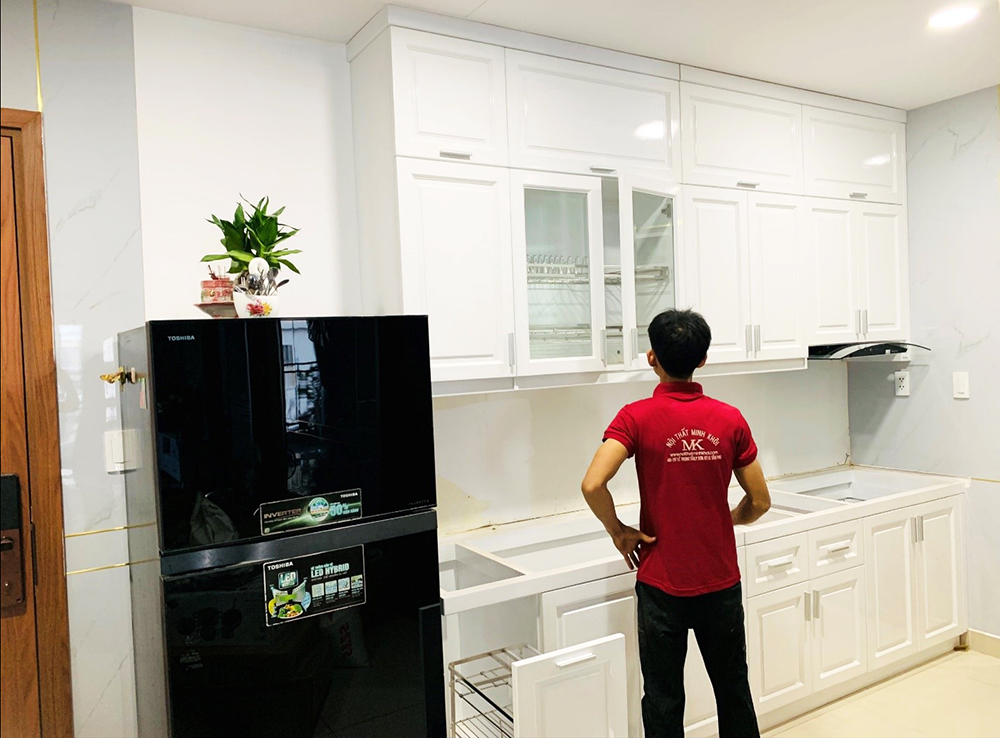Dự án thi công tủ kệ bếp được thi công bởi Minh Khôi