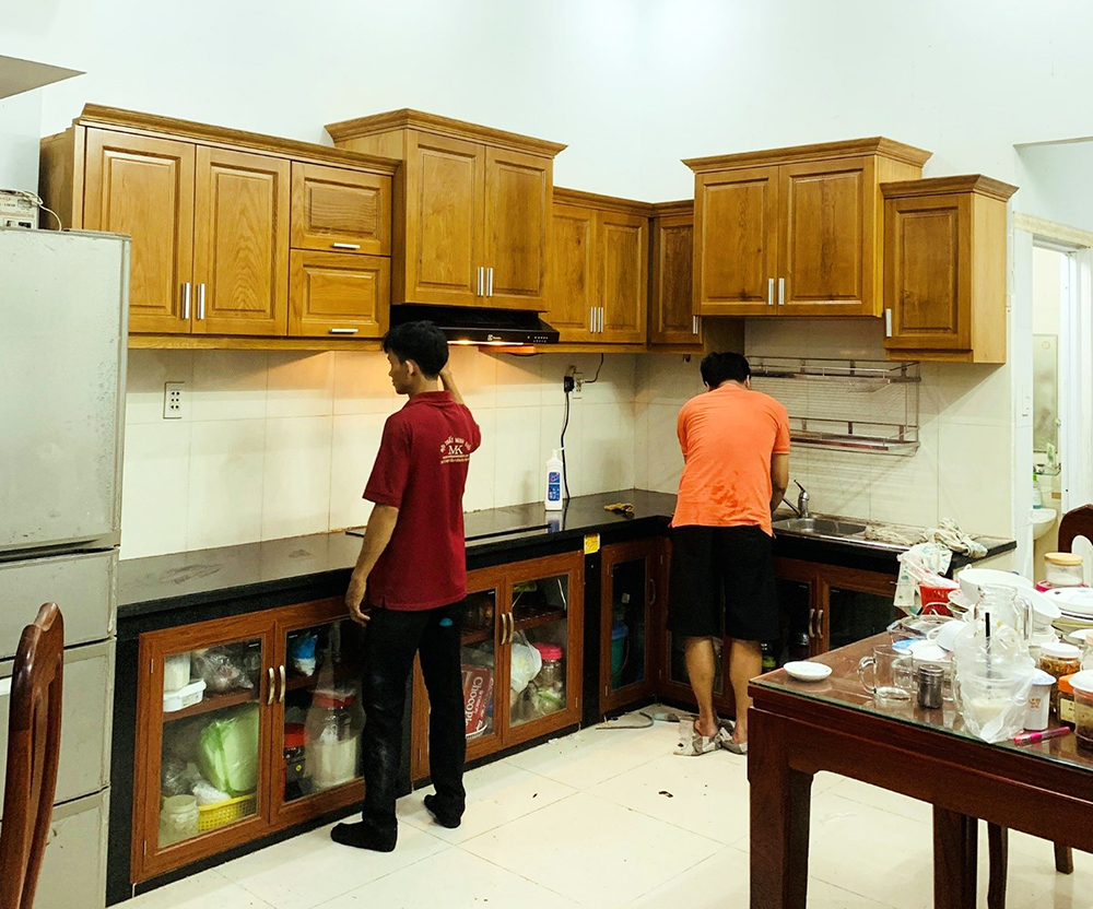 Dự án thi công tủ kệ bếp được thi công bởi Minh Khôi