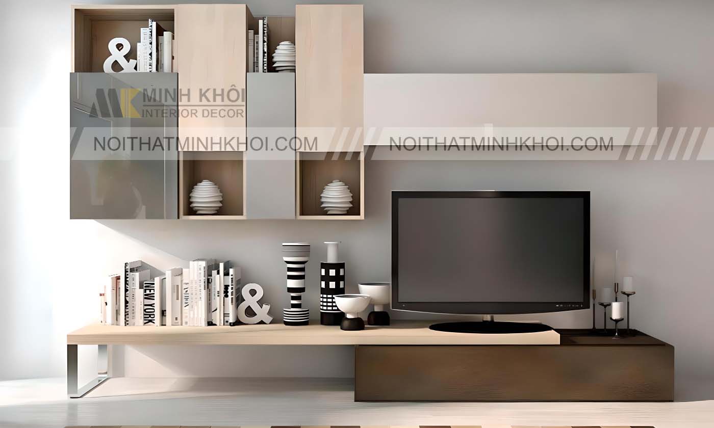 Thiết kế kệ tivi phòng khách