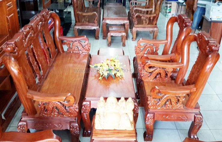 salon gỗ căm xe đẹp tay 10 6 món