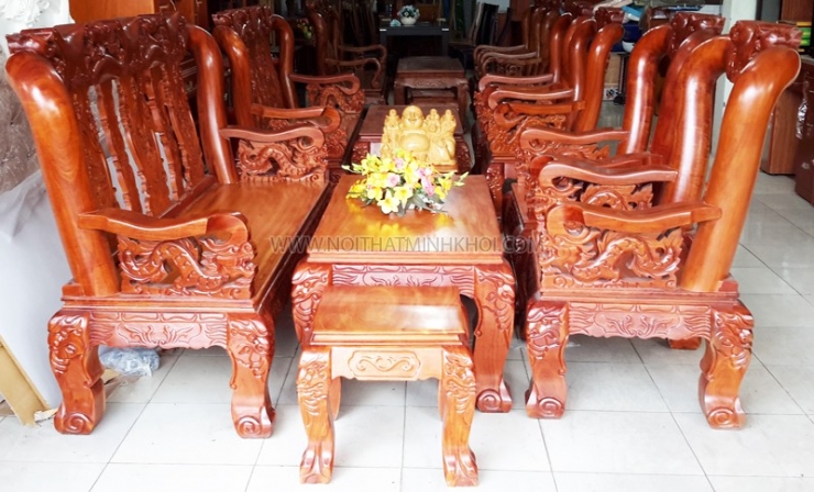 salon gỗ căm xe đẹp tay 12 6 món