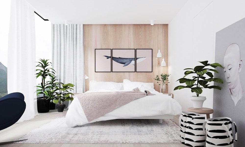 Trang trí cây xanh trong phòng ngủ