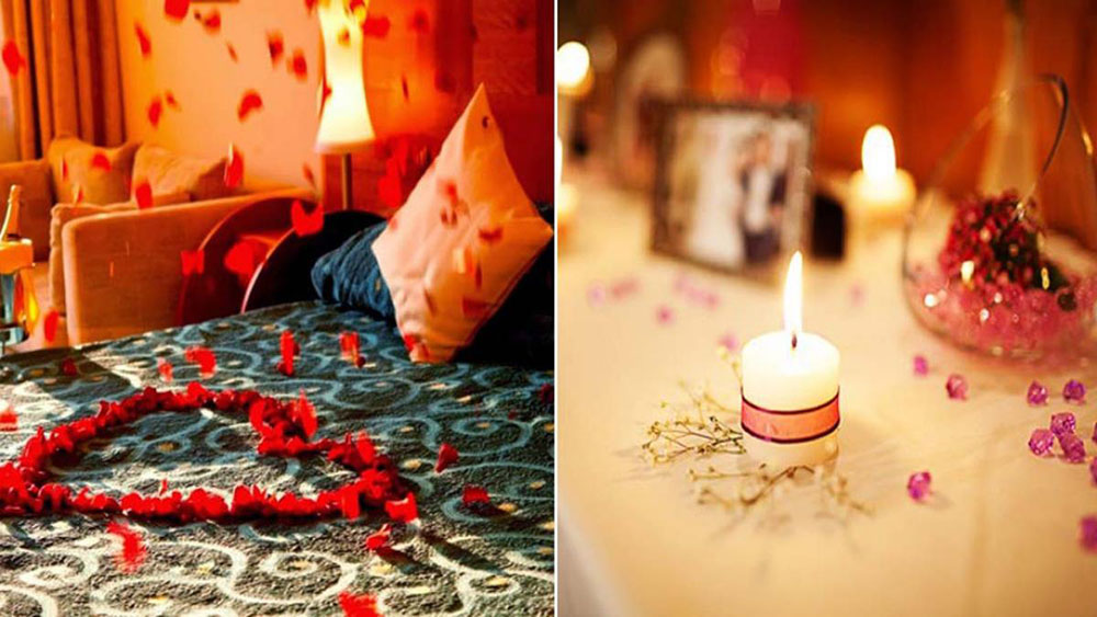 Trang trí phòng cưới bằng nến