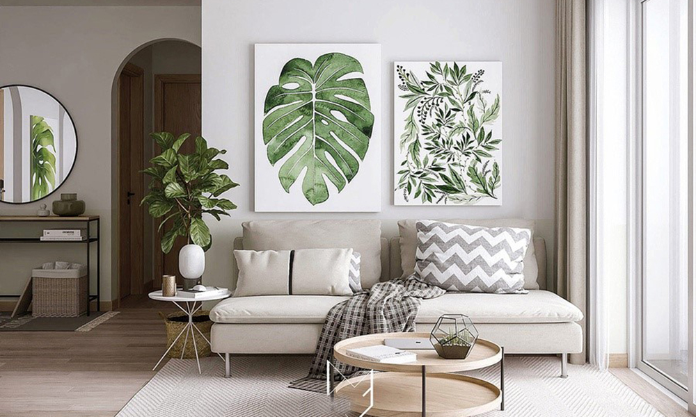 Trang trí vách tường bằng vải