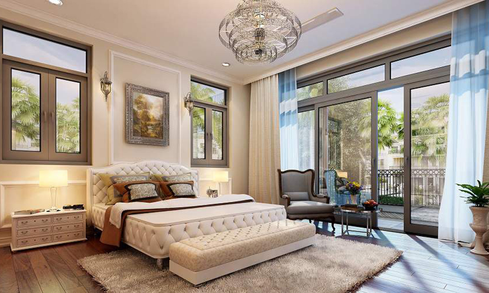 Tránh đặt tủ quần áo đối diện cửa ra vào