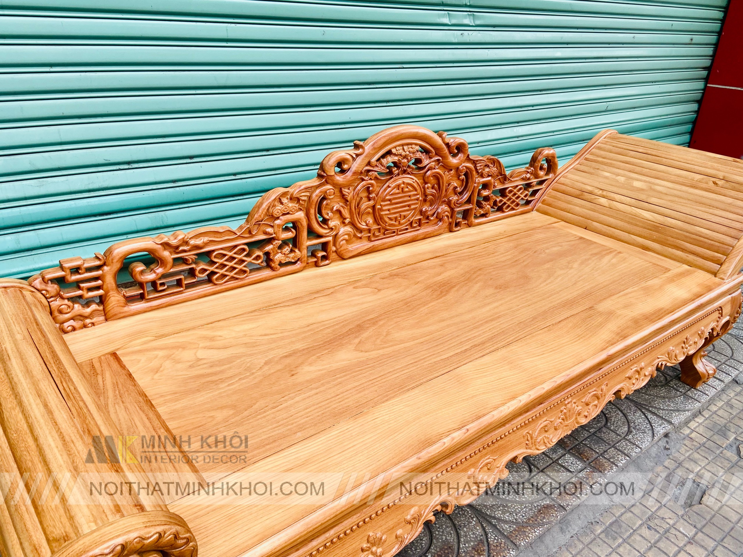 Trường kỷ Phương Lười Gõ Đỏ cao Cấp - PL122