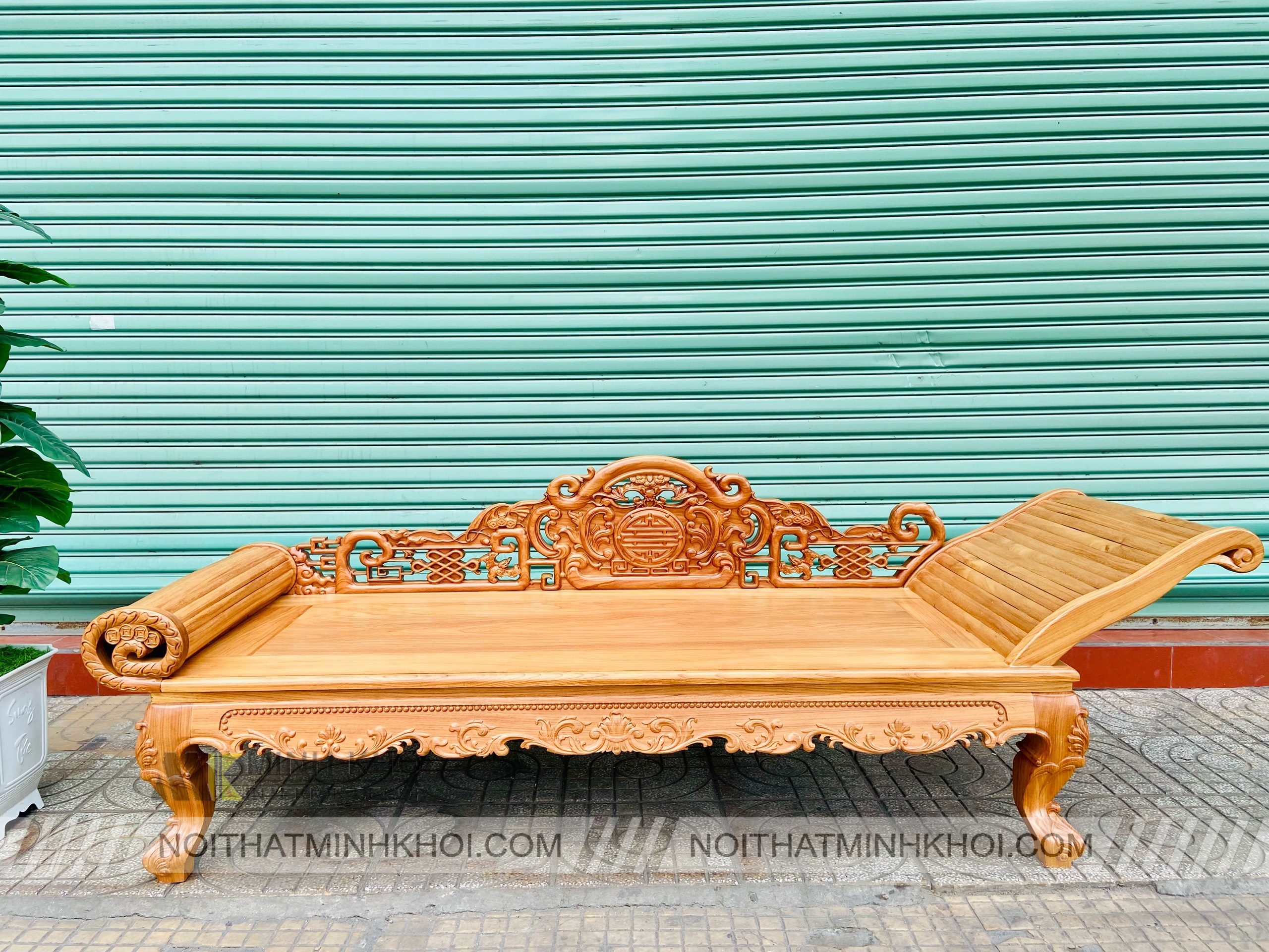 Trường kỷ Phương Lười Gõ Đỏ cao Cấp - PL122