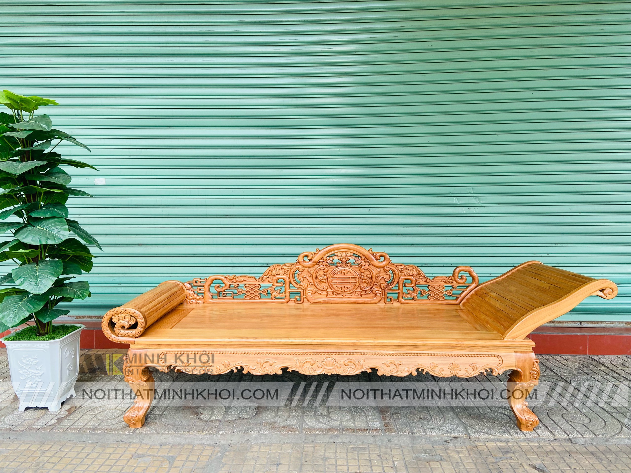 Trường kỷ Phương Lười Gõ Đỏ cao Cấp - PL122