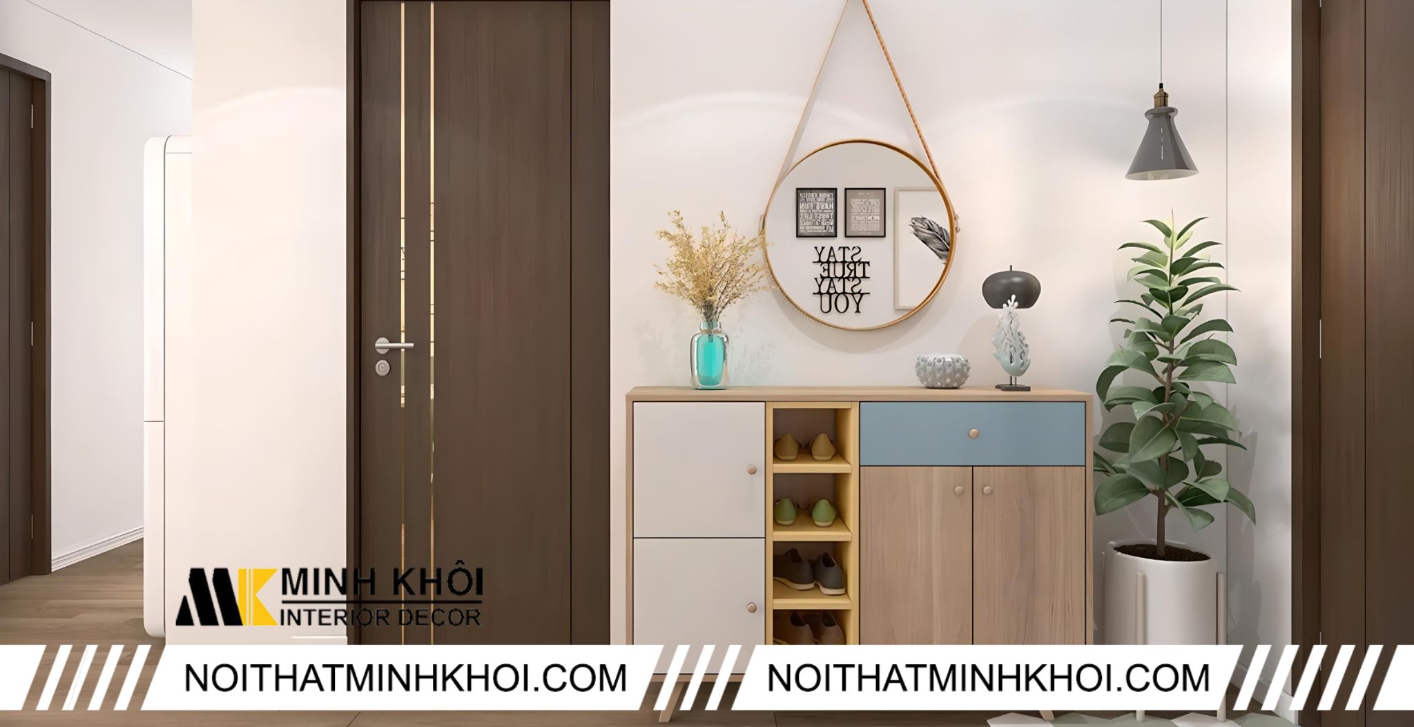 Cần bố trí tủ giày phù hợp và cân đối với những sản phẩm nội thất khác trong gia đình