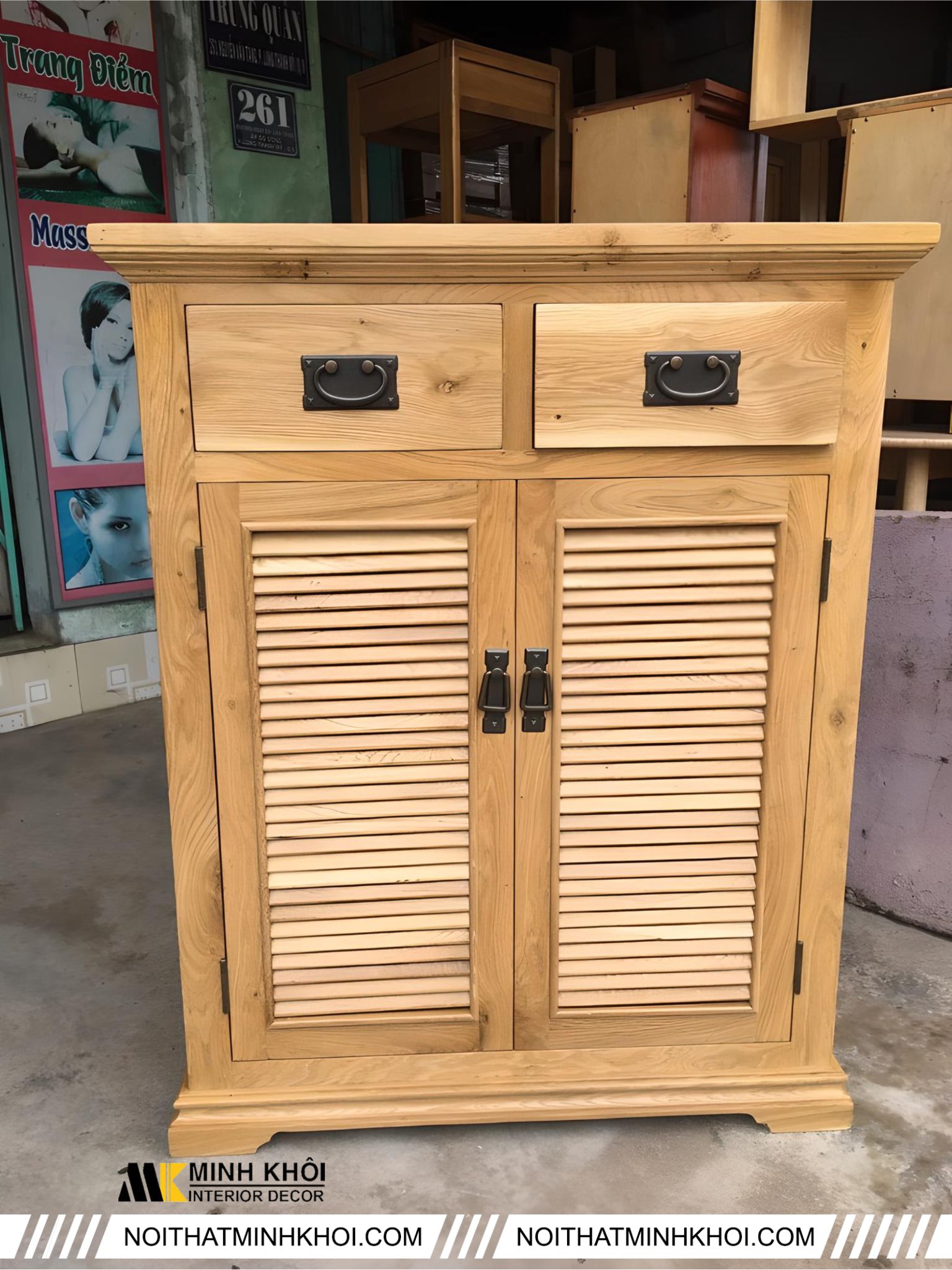 Mẫu tủ đựng giày 2 cánh đẹp mắt