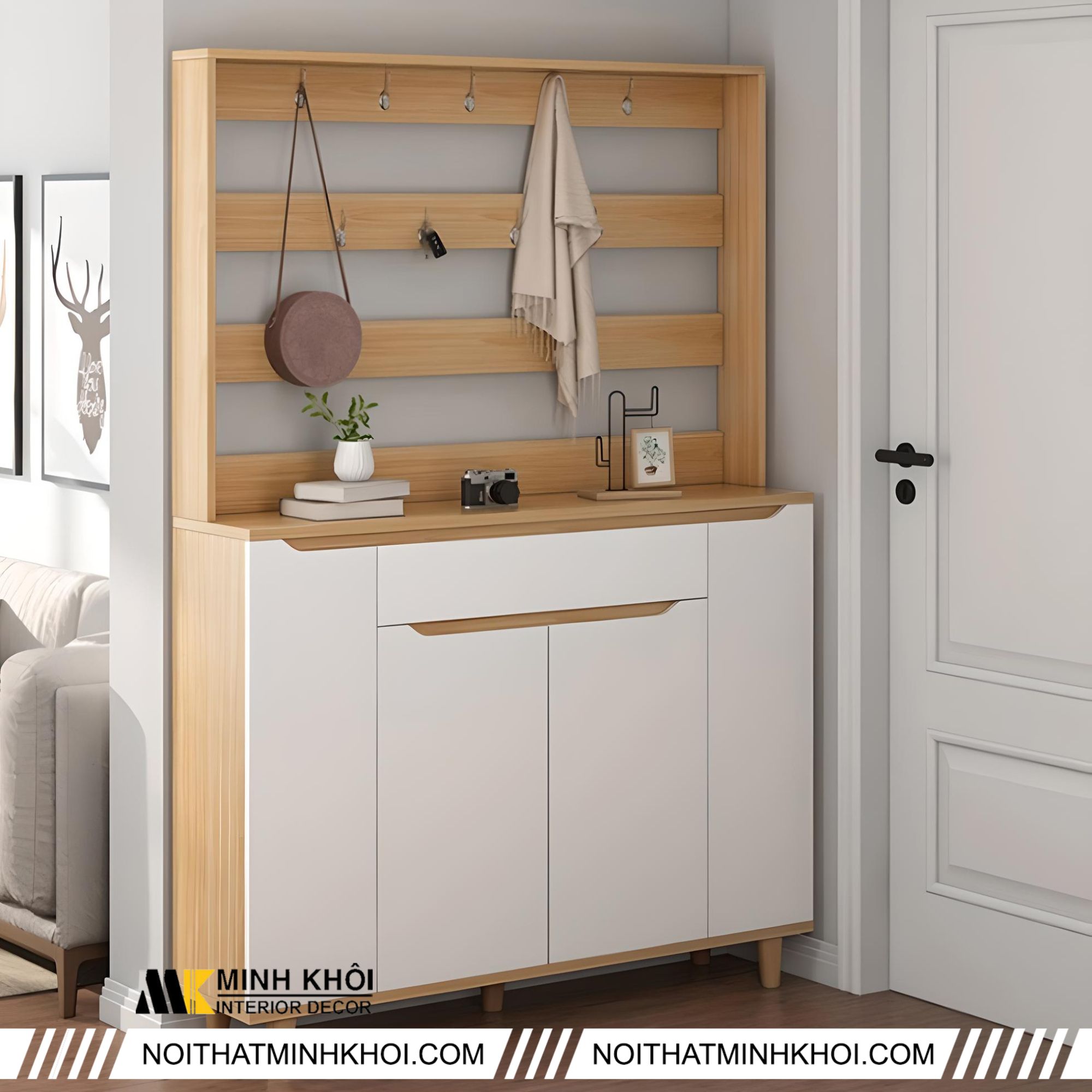 Tủ giày dép hiện đại, thiết kế thông minh với nhiều tính năng hấp dẫn