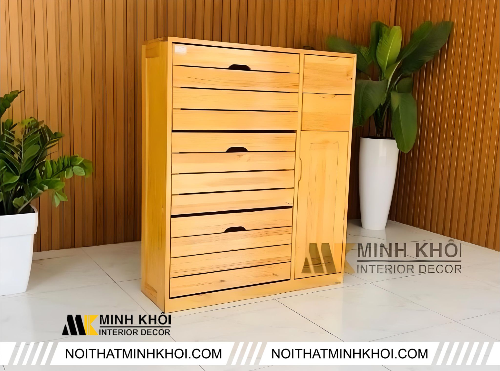 Tủ giày thông minh gỗ thông 1m - TGD902