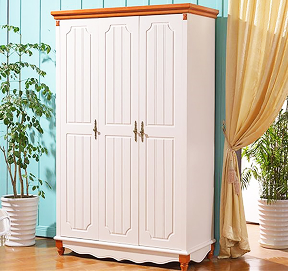 Tủ Áo Bắc Âu sơn màu trắng, 3 cánh phù hợp với không gian nhỏ