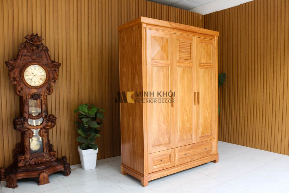 Tủ Áo gỗ Đinh Hương 3 cánh - TA208