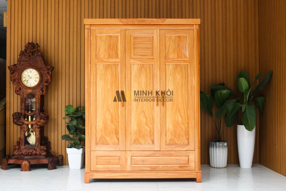 Tủ Áo gỗ Đinh Hương 3 cánh - TA208