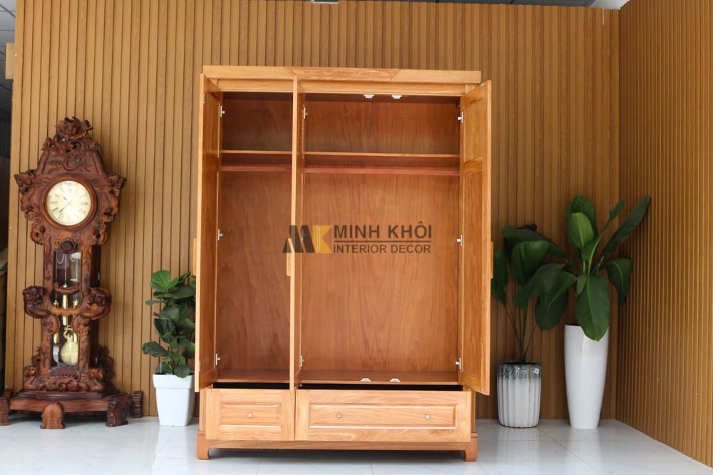 Tủ Áo gỗ Đinh Hương 3 cánh - TA208